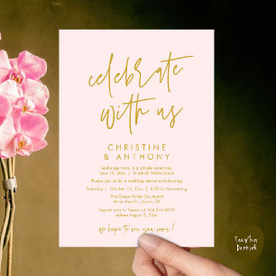 Modern Minimal Wedding Reception Dinner Invitation