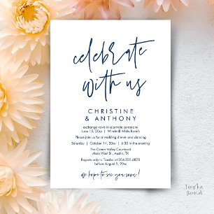 Modern Minimal Wedding Reception Dinner Invitation