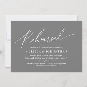 Modern Minimal, Wedding Rehearsal Dinner Dancing Invitation