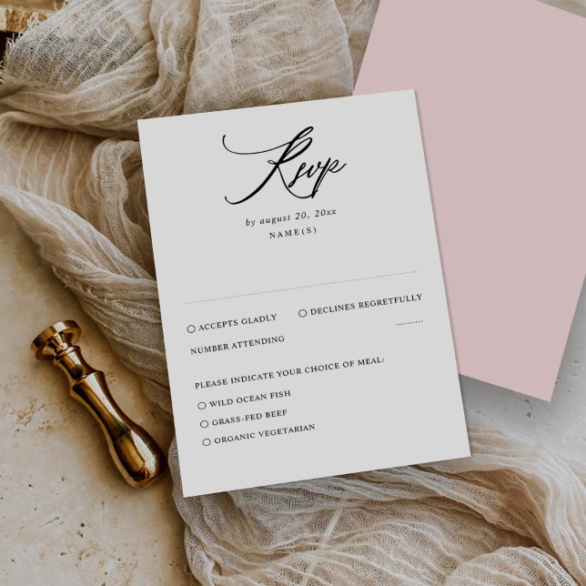 Modern Minimal Wedding RSVP Card (Creator Uploaded)