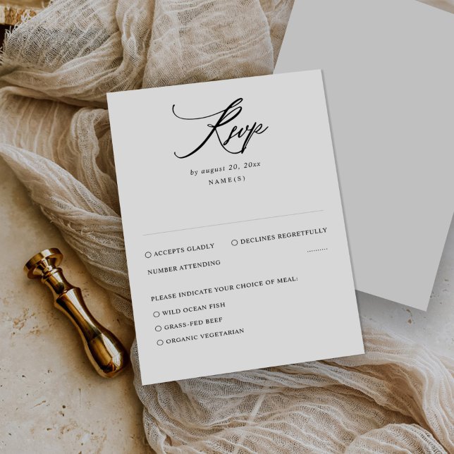 Modern Minimal Wedding RSVP Card (Creator Uploaded)