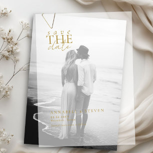 Modern, Minimal, Wedding, Save the Date Vellum Invitations