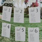 Modern Minimal Wedding Table Seating Chart Cards