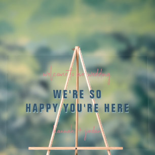 Modern Minimal   Wedding Welcome Acrylic Sign
