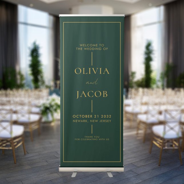 Modern Minimal Wedding Welcome Retractable Banner (Creator Uploaded)