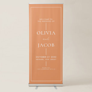 Modern Minimal Wedding Welcome Retractable Banner