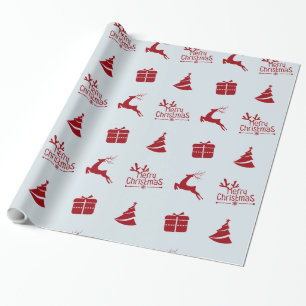 Modern minimal winter merry christmas gift  wrapping paper