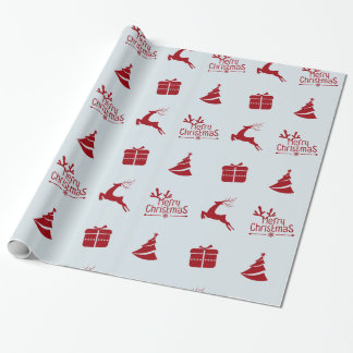 Modern minimal winter merry christmas gift  wrapping paper