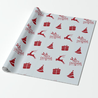 Modern minimal winter merry christmas gift  wrapping paper