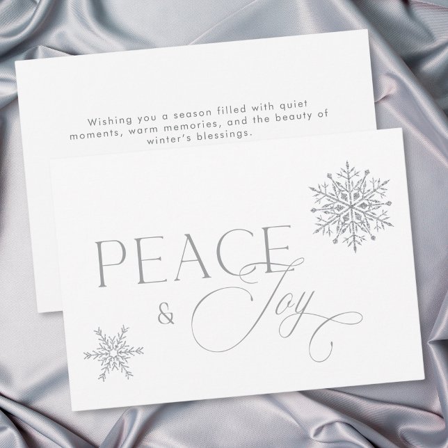 Modern Minimal Winter Peace Joy Holiday Card (Modern Minimal Winter Peace Joy Holiday Card)