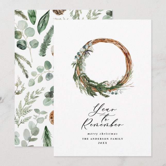 Modern minimal year to remember holiday (Front/Back)