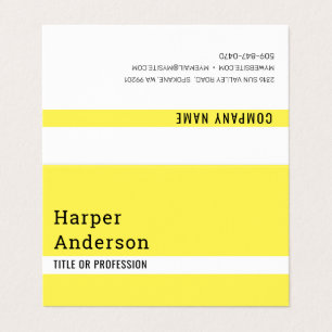 Modern Minimal Yellow Square Business Cards