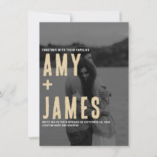 Modern Minimal your Photo and QR Code wedding Invitation