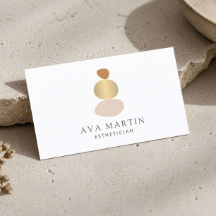 Modern Minimal Zen Aesthetician Skincare Business Card