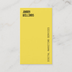 Modern minimalism electronic style yellow business card