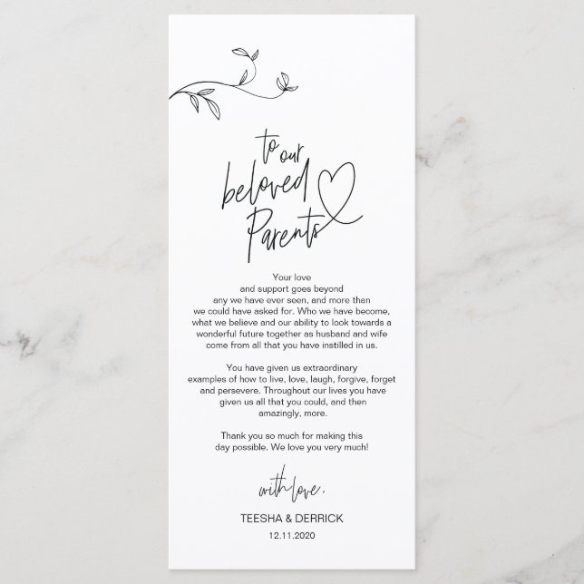 Modern minimalism Place Setting Thank You Card (Front)
