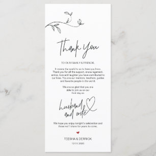 Modern Minimalism Place Setting Thank You Card