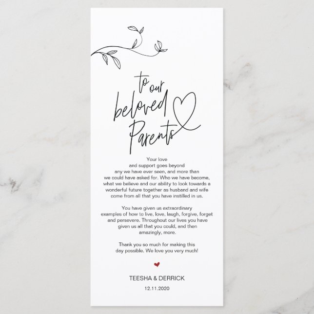 Modern Minimalism Place Setting Thank You Card (Front)