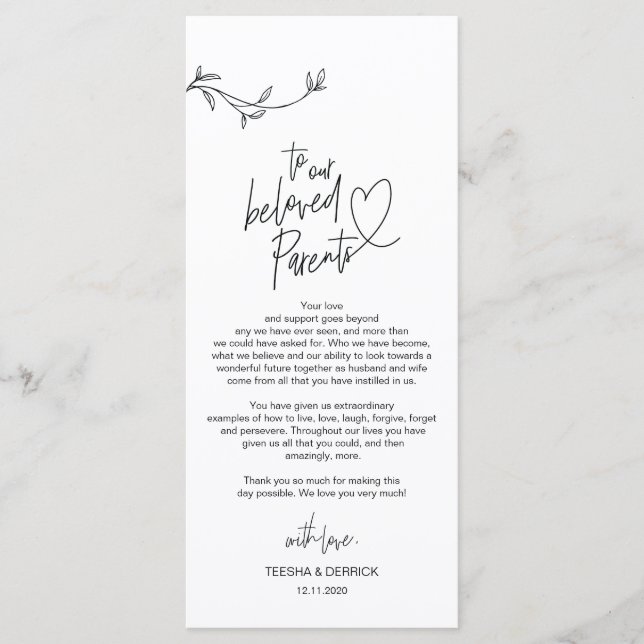 Modern minimalism Place Setting Thank You Card (Front)