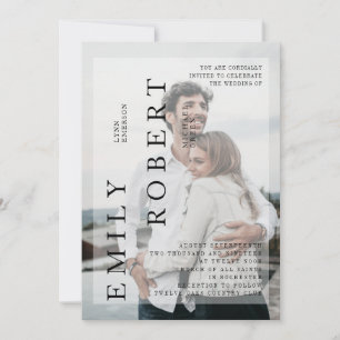 Modern Minimalism Wedding Invitation White