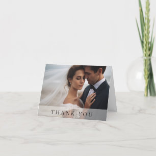 Modern Minimalist 1 Photo Thank You Card