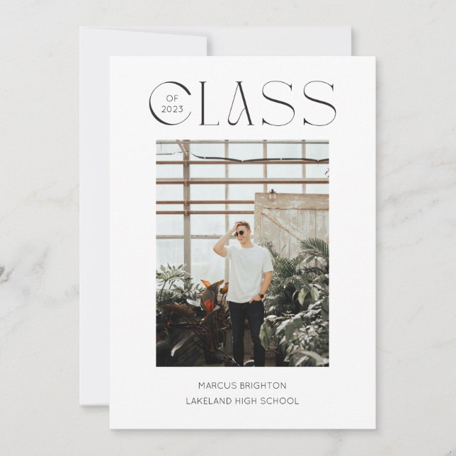Modern Minimalist 2023 graduate announcement   (Front)