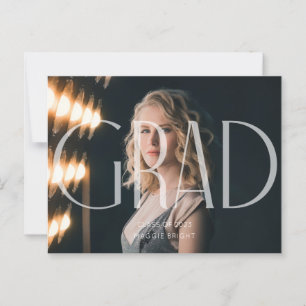Modern minimalist 2023 graduate announcement   postcard
