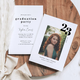 Modern Minimalist 2023 Photo Graduation Invitation