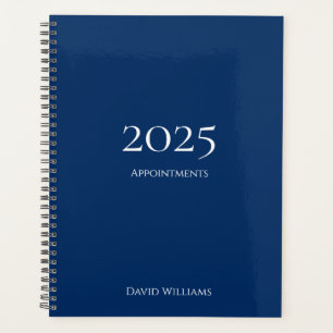 Modern Minimalist 2024 Navy Blue Appointment Planner