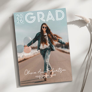 Modern Minimalist 2026 Grad College Graduation Announcement