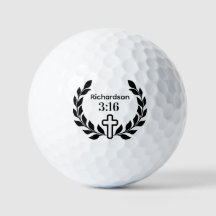 Modern Minimalist 3:16 Script with Cross