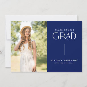 Modern Minimalist 3 Photo Graduation Party Invitation