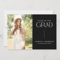 Modern Minimalist 3 Photo Graduation Party