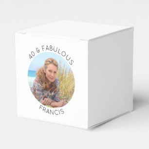 Modern Minimalist 40 & Fabulous Photo Favour Box