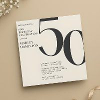 Modern Minimalist 50th Birthday