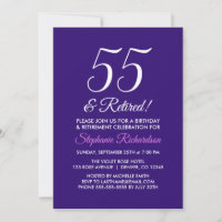 Modern Minimalist 55 and Retired Purple Retirement