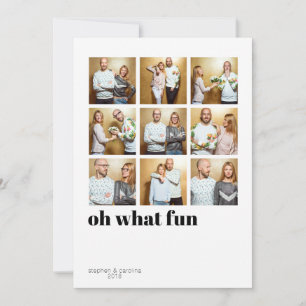 Modern Minimalist 9 Square Holiday Photo