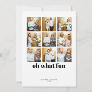 Modern Minimalist 9 Square Holiday Photo