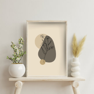 Modern Minimalist Abstract Geometric Poster