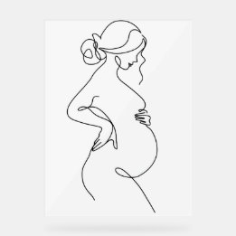 Modern Minimalist Abstract Line Art Drawing Poster