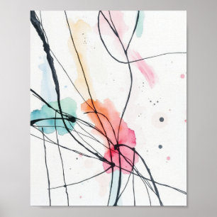 Modern Minimalist Abstract Line Art Poster