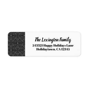 Modern Minimalist Abstract Pattern Holiday Address