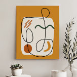 Modern Minimalist Abstract Shapes And Lines Faux Canvas Print<br><div class="desc">Enhance your space with this modern and minimalist canvas print. Featuring a captivating arrangement of abstract shapes and lines in a warm orange hue this artwork evokes a sense of calm and balance. Perfect for adding a touch of contemporary elegance to your home or office, this versatile piece seamlessly complements...</div>