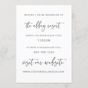 Modern Minimalist Accommodation Card