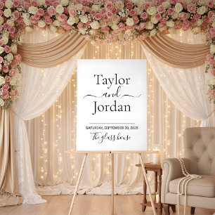 Modern Minimalist Acrylic Wedding Welcome Sign