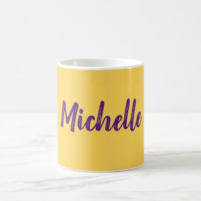 Modern Minimalist Add Your Name Coffee Mug (Center)