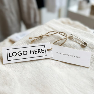 Modern Minimalist Add Your Own Logo Hang Tag