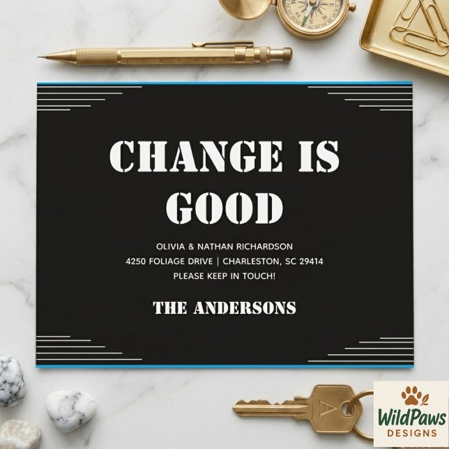 Modern Minimalist Address Change Moving  Postcard (Modern Minimalist Address Change Moving Postcard
)