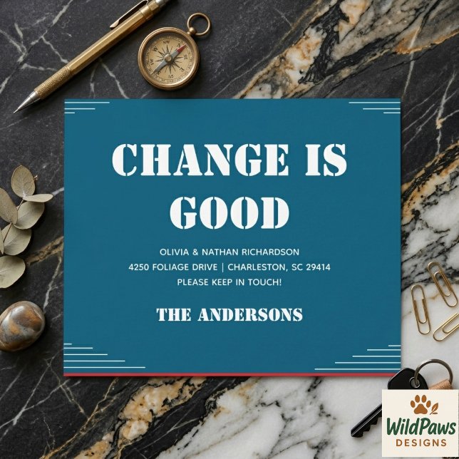 Modern Minimalist Address Change Moving  Postcard (Modern Minimalist Address Change Moving Postcard
)