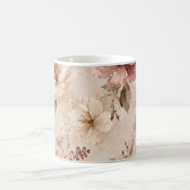 Modern Minimalist Aesthetic Nature Artwork Coffee Mug (Center)